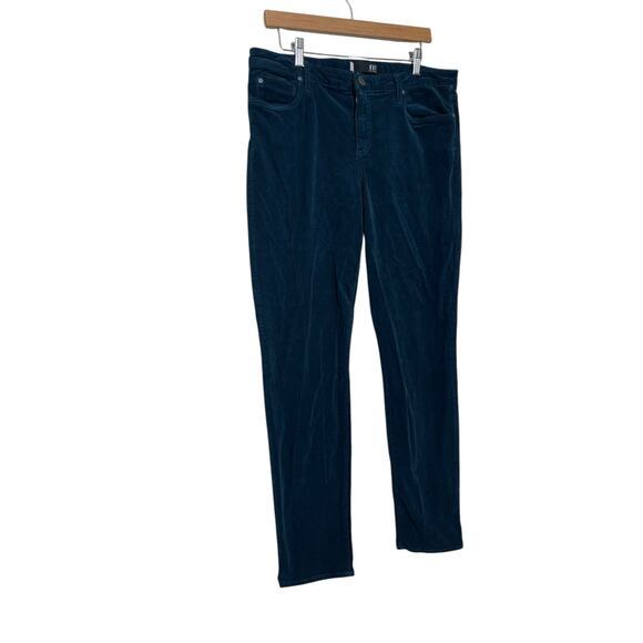 KUT From the Kloth Size 16 Dianna Skinny Green Teal Corduroy Stretch Jeans - Picture 3 of 6